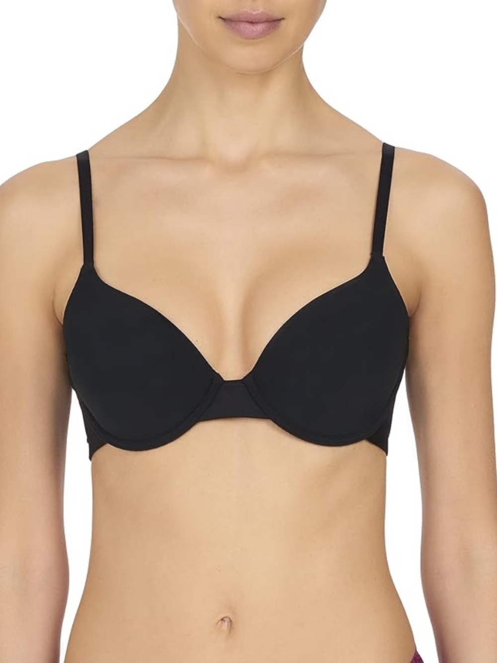 Natori EverFit Seamless Convertible T-Shirt Bra in Black Size 36B